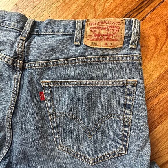 JORTS DAD x Vintage Levi's 550 Blue Denim Jean Shorts l Size W38 - Picture 8 of 8
